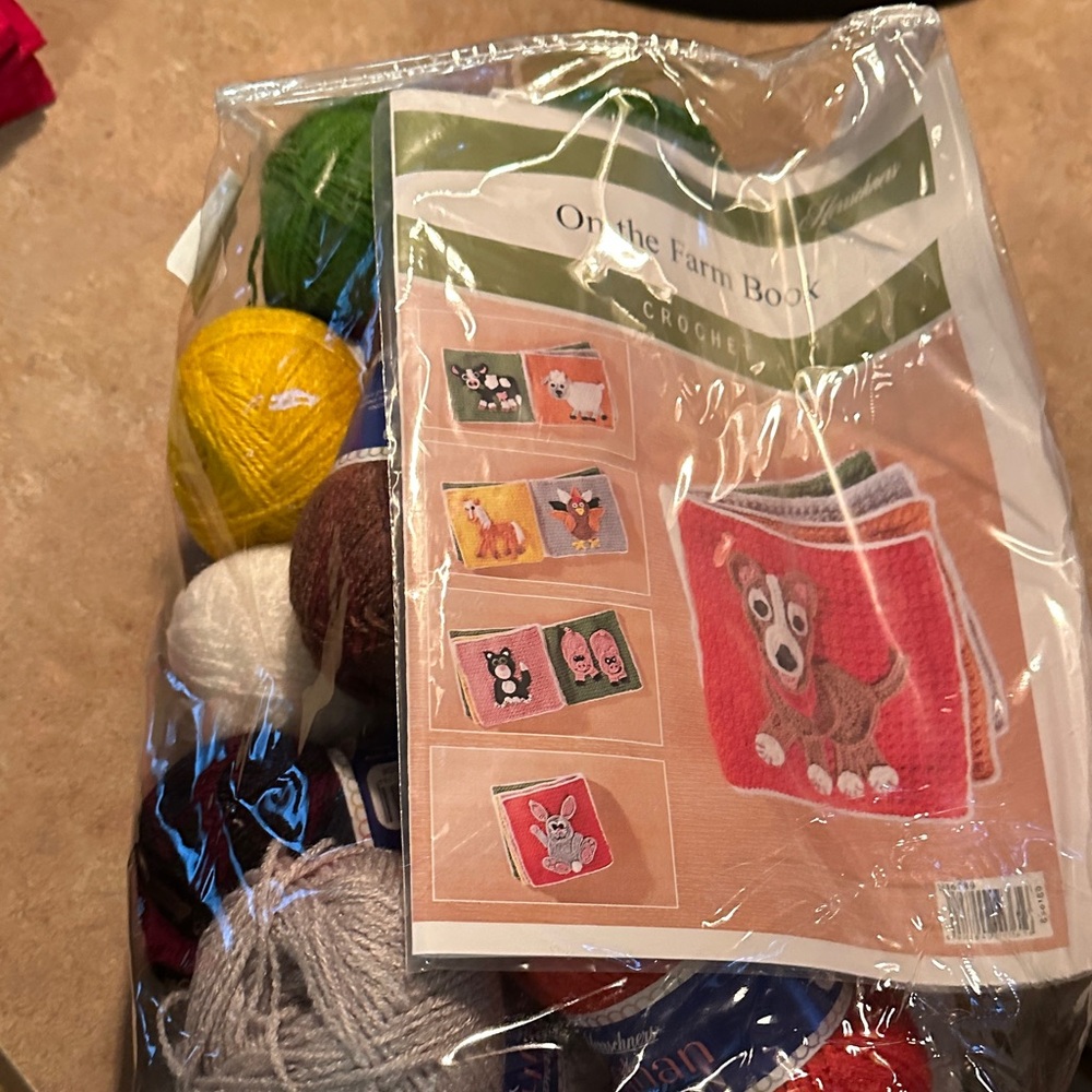 On the Farm Crochet Book with Yarn Set